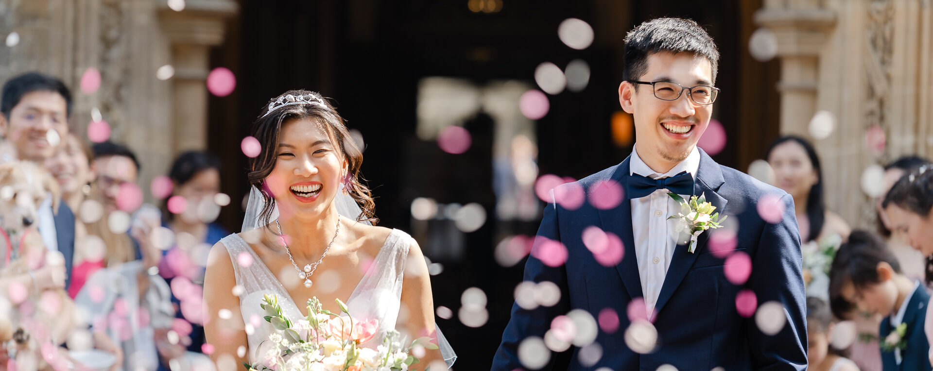 Colorful confetti photo at Nutfield Priory hotel Surrey