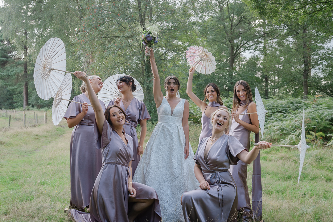 Gorgeous bridal party having fun - Wedding photography portfolio