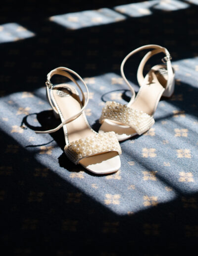 Brides shoes and natural light