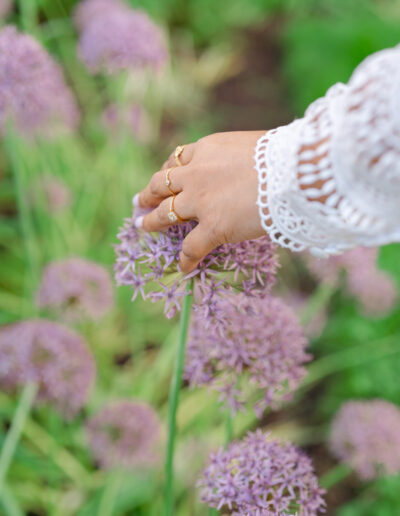 Wedding ring and flowers